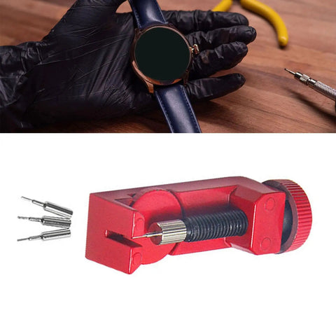 Pro Grade Watch Band Link Removal Kit with Resizing Tool and Spring Bar Tool for Quick Band Adjustments Red Edition