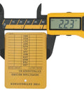 Beefy Monthly Fire Extinguisher Inspection Tags 2.25 x 3 Inches Heavy Duty Yellow Plastic for indoor outdoor use with caliper scale