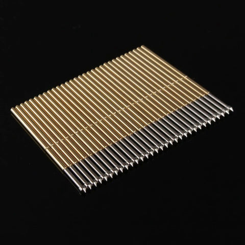 100 Piece P100 E2 Spring Test Probes Kit With Tapered Head Brass 1.5mm Contact Pins For PCB Testing Durable 3A Current Rating And 50m Ohm Resistance