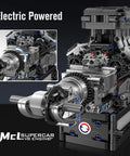 Electric powered V8 Engine Build Kit That Runs Create Your Own Car With Realistic Combustion Engine Blocks, mechanical gears view.