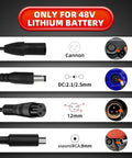 Connectors for 54.6V 2A Fast Electric Bike Charger For 48V Batteries That Keeps Your Ride Juiced Compatible With Lectric XP 2.0 3.0