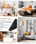 Built Tough 40 Pack Heavy Duty Corner Brackets Cold Rolled Steel Right Angle Triangle Shelf Supports For Furniture Reinforcement And Decorative Bed Frame Construction That Will Definitely Hold Up Like A Champ in versatile use.
