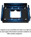 Top view of the Out Of The Box Ready Magnetic Mount Kit For Mini Mount No Assembly Needed Weatherproof Stainless Bracket