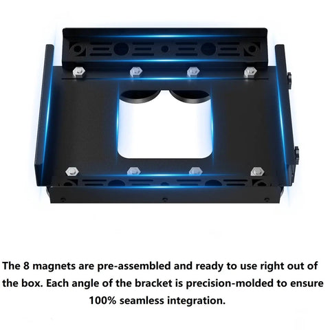 Top view of the Out Of The Box Ready Magnetic Mount Kit For Mini Mount No Assembly Needed Weatherproof Stainless Bracket