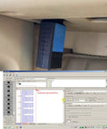BMW OBD2 WiFi Diagnostic And Coding Adapter in use with diagnostic software on screen