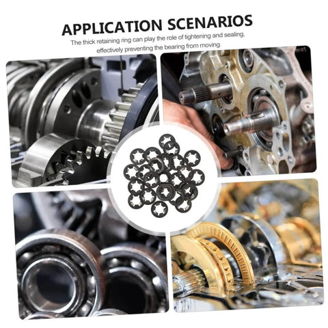 Application of 630 Piece Bearing Clip Washer Set With Carbon Steel Locking Washers And Internal Tooth Design in machinery