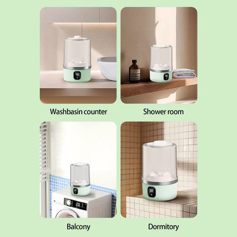 Ace Portable Washer Machine For Laundry Slick Pulsator Spin, compact design perfect for dormitory, balcony, or washbasin use.