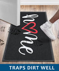 Heavy Duty Non Slip Door Mat For Indoor Outdoor Use 30 By 17.5 Inches, Easy Clean Front Entrance Mat That Grabs Mud Without Absorbing Water