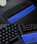 Slick 108 Key Mechanical Gaming Keyboard With Crisp Blue Switches And Smooth Usb Wired Setup Features Sweet Led Backlit Effects
