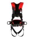 All Day Comfort Construction Style Positioning Harness With Easy Link Web Adapter For Quick Attachment To Self Retracting Lifelines Fixed D Ring For Lanyards And SRLs Black X Large Worksite Safety Harness
