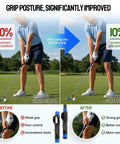 Before and after using Golf Grip Trainer Right Hand With Ergonomic Design To Correct Grip Posture, Improve Accuracy And Control.