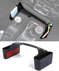 Gear Tray Organizer For Jeep Wrangler JL JLU And Gladiator JT 4xe Center Console Storage Box in black, installed view and separate view.