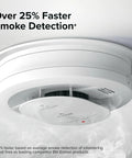 Smart Smoke And CO Detector With Ring App Alerts Hardwired With AA Battery Backup Ring Compatible Real Time Notifs 25 Percent Faster Smoke Detection No Subscription Needed Home Safety Tech, white ceiling unit