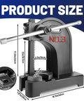 Premium 3 Ton Manual Arbor Press With Smooth Hand Wheel Heavy Duty Desktop Punch Press Machine dimensions and features diagram.