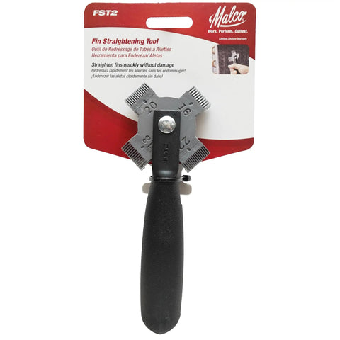 FST2 Fin Straightening Tool For Tight Fin Spacing 16 To 22 Fins Per Inch With One Piece Adjustable Comb Nylon Teeth Package