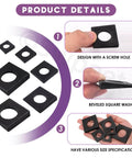 Best Beveled Square Washer Kit for Shim Leveling With 34 Pieces Across Six Sizes M8 M10 M12 M16 M18 M20 Galvanized Black