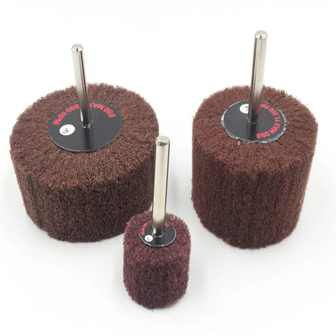 Complete 4-Piece Non-Woven Buffing Wheel Set For Drills With 120 180 320 600 Grit Polishing Wheels For Metal Wood Plastic