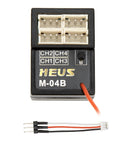 Long Range 2.4GHz RC Receiver M04B front view with 984 feet ground range and 2625 feet air range 4CHB