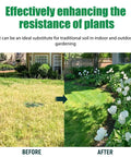 Before and after of garden using Compressed Natural Plant Blocks For Indoor And Outdoor Gardens PH Balanced Potting Soil