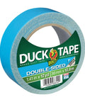 Blue Double Sided Duct Tape Roll 1.4 Inch By 12 Yards With Aggressive Natural Rubber Adhesive On Durable Woven Cotton Cloth