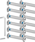 20 Sets Inline Skate Wheel Socket Screws With Hex Shaft And Two Piece Installation Tools For Roller Skates, Precision 4 mm Hex