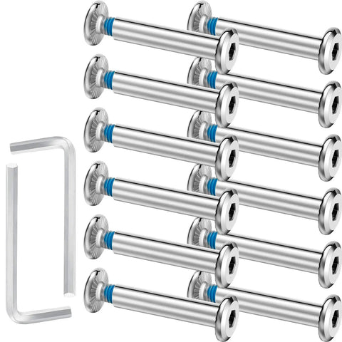 20 Sets Inline Skate Wheel Socket Screws With Hex Shaft And Two Piece Installation Tools For Roller Skates, Precision 4 mm Hex