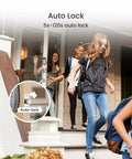 Smart Lock With Built In WiFi Keyless Entry And Display No Key Needed Front Door Deadbolt For Home And Rental Use with auto-lock.