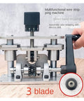 Heavy Duty Stainless Steel Wire Stripper Machine For Electric Drill Peeling Tool Strips 2-20mm Cable Efficiently, showing three-blade design.