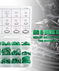 270 Piece AC O Ring Kit With 18 Sizes And Oil Resistant Rubber O Rings For Car AC Compressor Sealing, displayed in open box.