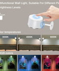 LED Wall Mounted Reading Lights Dope 2 Pack Cordless Magnetic Wall Sconce with Remote and touch control for brightness and color adjustment.