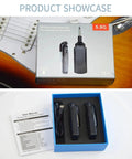 Box and contents of 5.8GHz Wireless Guitar System With Ultra Low Latency For Live Gigs, 50 Meter Range, 6 Hour Battery Life
