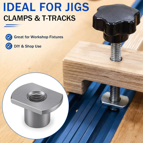50 Pcs Sliding Tee Nuts For T Slot With Quarter Inch 20 Threads Carbon Steel T Track Nuts For Aluminum Profiles usage