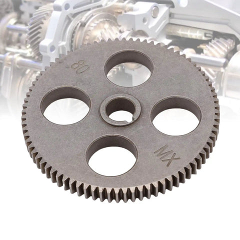 T80 Mini Lathe Gear Replacement Part For MX 210 WM 210 8x16 Lathe Machine, high speed steel gear, close-up view, background with machinery