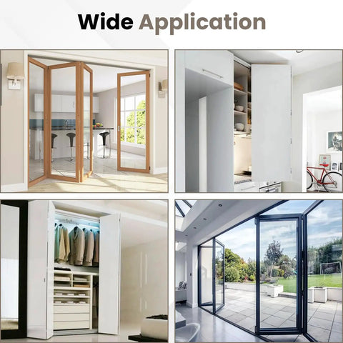 2 Pack Bifold Door Hardware Repair Kit With Top And Bottom Brackets, Guide Wheel And Pivot For 7/8 To 1 Inch Sliding Door Track, Barn Pocket Door Repair Kit, Easy Fix, Save Time And Money