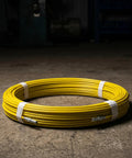 Heavy Duty Wire Puller Tool For Conduits And Ducts Flexible Fiberglass Threading Rod With A Firm Metal Tip That Glides Through Tight Bends And Long Runs 16mm X 250m coiled yellow