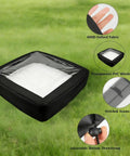 Spreader Hopper Cover Waterproof Heavy Duty Protection For Lawn And Fertilizer Spreaders with closeup of material and features