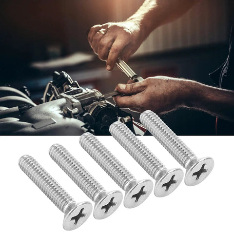 Top Shelf 304 Stainless Steel M4x16mm Flat Head Phillips Screws Set Of One Hundred Tough As Nails Rust Proof Fasteners for repairs.