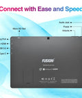 Back view of Slick 10.1 Inch Windows 11 Tablet Pc Featuring Intel N5100 Quad Core, showing ports and features.