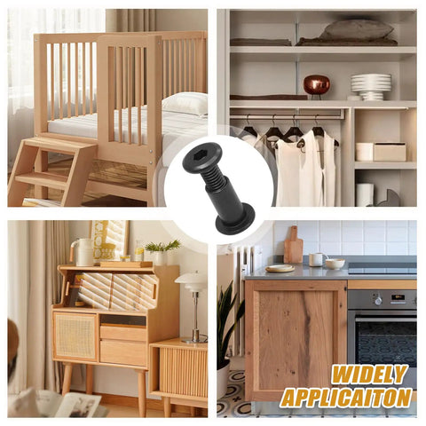 Tough As Nails M6x16 Hex Socket Cap Bolts Paired With Barrel Nuts And Allen Wrench 15 Piece Set on furniture and kitchen cabinets.