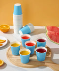 Sturdy 5oz Disposable Paper Cups Bulk 1200 Pack For Cold Drinks, Parties, Offices, Events, cups with juices and fruit