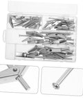 32 Piece Toggle Bolt And Wing Nut Kit For Heavy Duty Drywall Anchors No Fuss Easy Install Fasteners For Hanging Mirrors, Shelves And Furniture, Versatile Iron Construction DIY Kit For Quick, Solid Mounts, 8cm iron bolts in plastic case