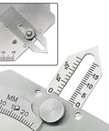 Close-up view of a Taper Composition Gauge For Depth And Diameter Measurement In Tight Gaps Stainless Steel Welding Gauge