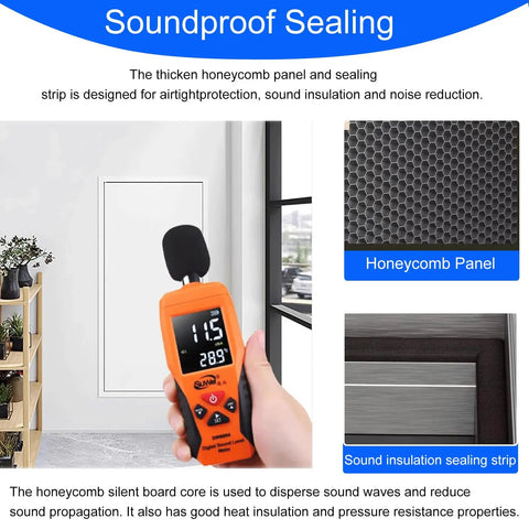 Heavy Duty Metal Drywall Access Panel With Lock And Key Soundproof Plumbing Inspection Hatch For Attic Ceiling showing soundproof honeycomb core.