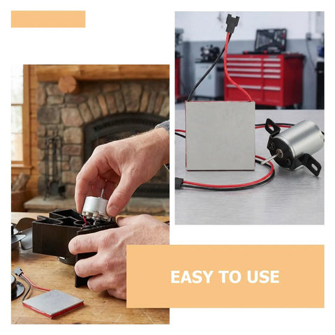 Heat Powered Fireplace Fan Replacement Motor Repair Kit For Wood Stoves And Electric Stove Fans Quiet And Built Tough Durable Metal Motor Easy Install Noise Reduction Fits Most Stove Fans, motor install