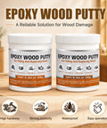 Tough As Nails Epoxy Wood Putty And Hardener Blend Two Part Formula For Plugging Cracks Refilling Holes 250g containers.