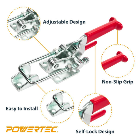 28 Piece Toggle Clamp Set With 2000 Lb Holding Power Adjustable U Bolt Latch Anti Slip Hand Grip Heavy Duty Clamps