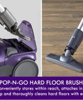 Heavy Duty Bagged Canister Vacuum Engineered To Handle Every Mess On Hardwood And Carpet Includes Swivel Head for easy cleaning of hard floors.