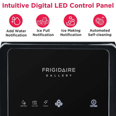 Touchscreen Nugget Ice Maker For Countertop With 33 Lbs Daily Capacity intuitive digital LED control panel features
