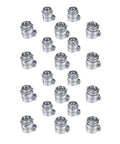 Dead On One Inch Squeeze Conduit Connector Heavy Duty Die Cast Zinc Alloy Electrical Wire Clamp arranged in groups.