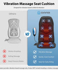 Comparison between generic massage seat cushion and Vibration Back Massager Seat Cushion With Heat 10 Motor Chair Pad for pain relief.